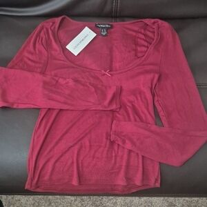 Streetwear Society Deep Red Long Sleeve Top